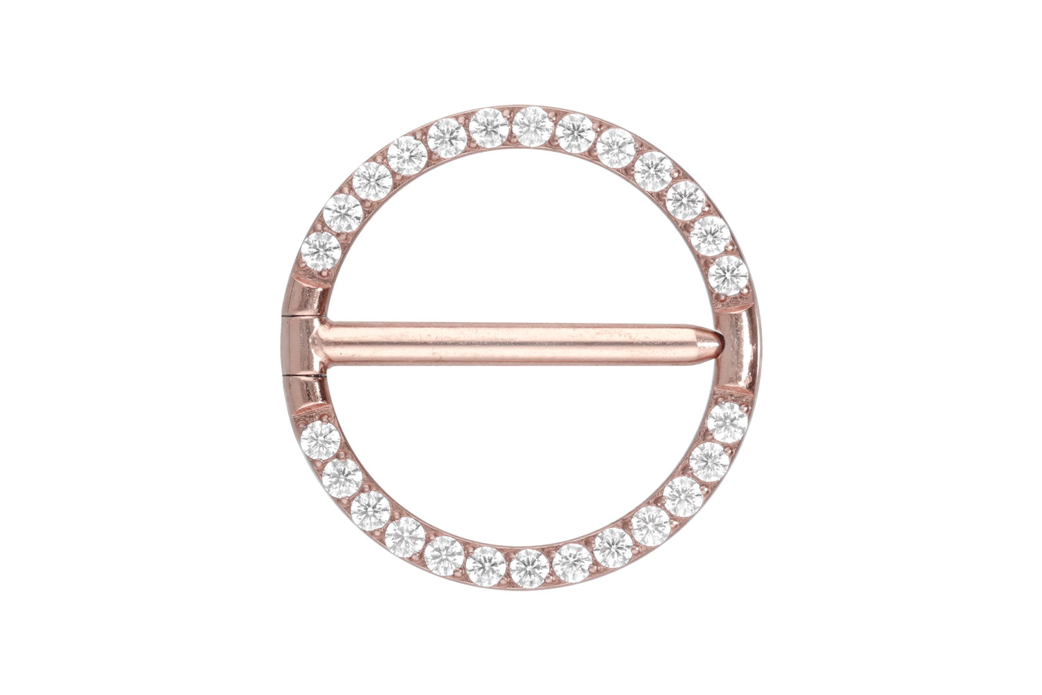 Titan Nippelpiercing Clicker RING + EINGEFASSTE KRISTALLE